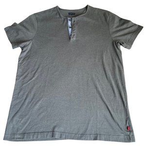 Levi's Strauss & Co Men's Henley Short Sleeve Gray T-shirt SZ L